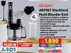 ARZUM AR1167 STARBLEND MULTİ BLENDER SETİ 1500 W ARZUM AR1167 STARBLEND MULTİ BLENDER SETİ 1500 W